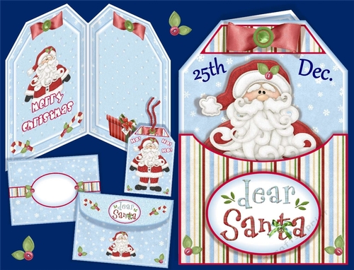 Dear Santa Tag Shaped Card 