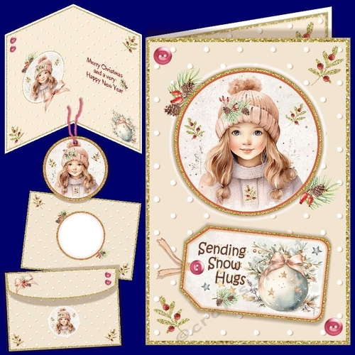 Winter Girl Topper Card