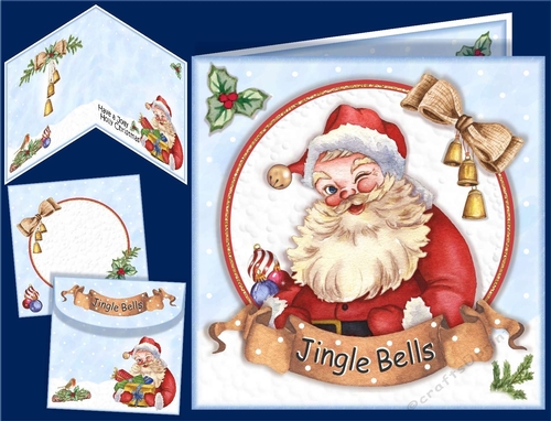 Santa Jingle Bells Card