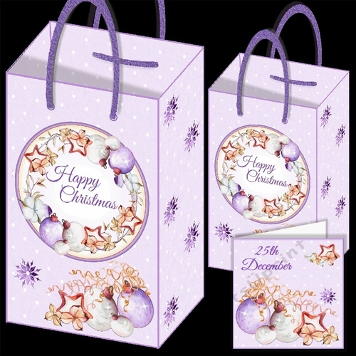 Baubles & Stars Wreath Gift Bags
