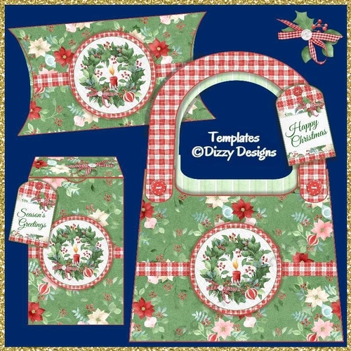 Christmas Wreath Tote Bag & Boxes