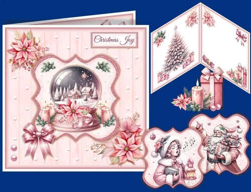 Pink Poinsettias Christmas