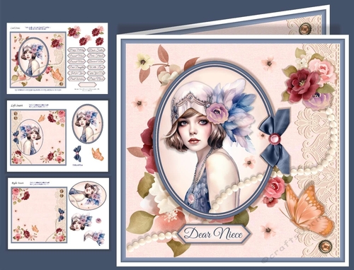 Floral Art Deco Lady
