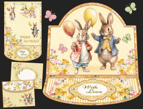 Bunnies & Blooms Easel Card