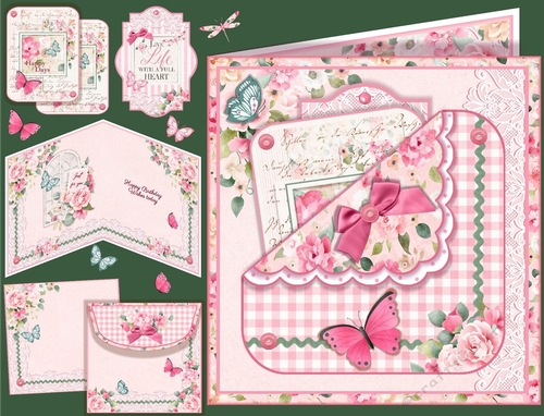 Butterflies & Lace Pocket Card
