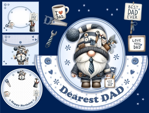 Gnome Dad Rocker Card