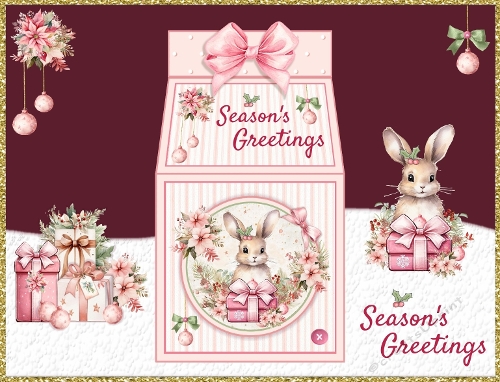 Hoppy Christmas Milk Box Carton