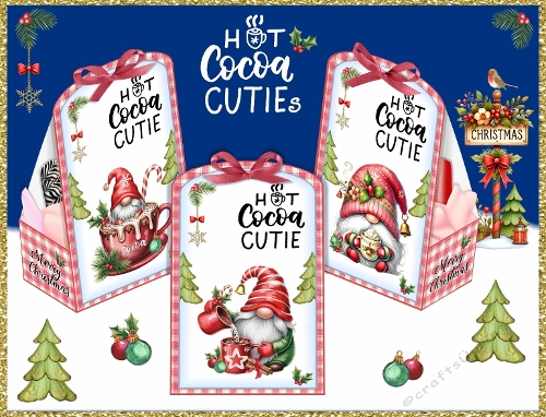 Gnome Hot Cocoa Cuties Treat Boxes
