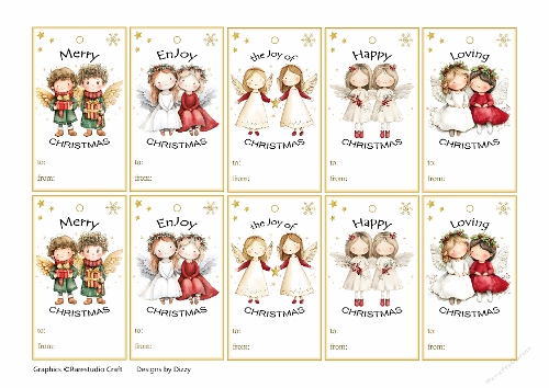 Angel Christmas Gift Tags