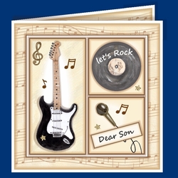 Lets Rock Music Card with Inserts