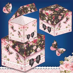 Blossoms Blooms & Butterflies Flip Lid Boxes