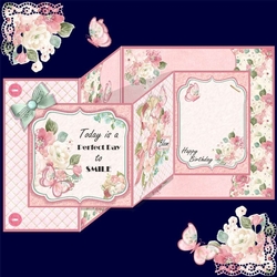 Floral Double Z Fold Card