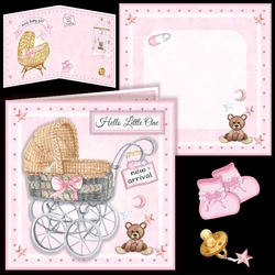 Baby Girl Wicker Carriage