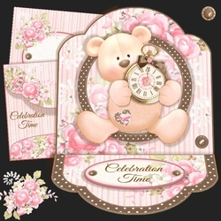  Celebration Time Bear Easel Card