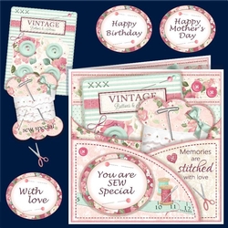  Stitched With Love Double Pocket Card