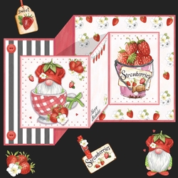 Strawberry Gnome Double ZFold Card