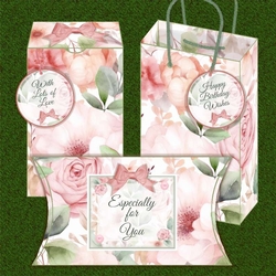 Floral Gift Bag & Boxes