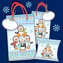 Just Chillin Penguins Christmas Bags