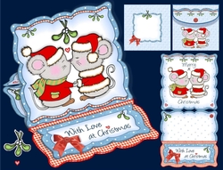A Sweet Christmas Kiss Easel Card  