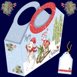 Snowman & Sleigh Gift Basket