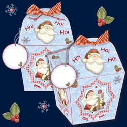 Santa With Presents Gift Boxes