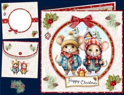 Christmas Mice Topper Card
