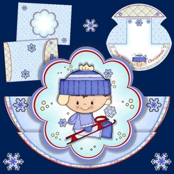 Winter Boy Stepper Rocker Card