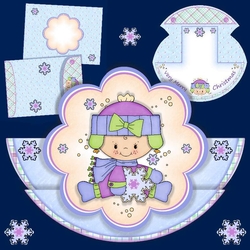 Winter Girl Stepper Rocker Card
