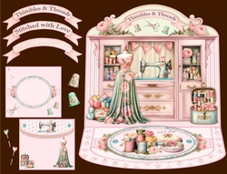 Thimbles & Threads Easel Card