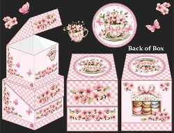 Floral Teacup Flip Lid Boxes