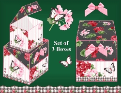 Geraniums Flip Lid Boxes