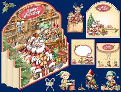 Santas Workshop Diorama Card