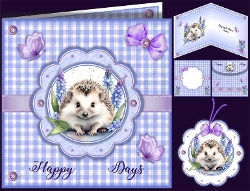 Happy Days Hedgehog Card