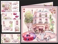 Parisian Hotel & Café Card Front with Inserts