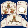 Jolly Holly Rudolph Gatefold Card