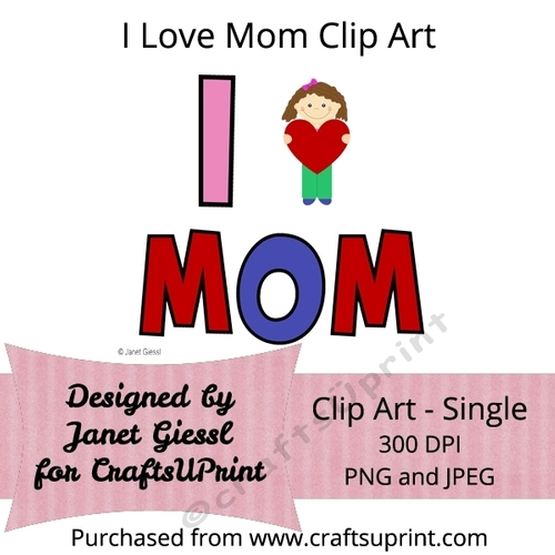 I Love Mom Clip Art