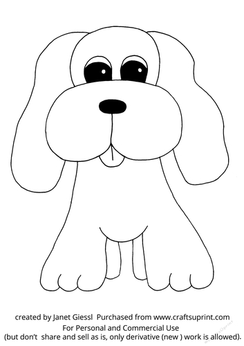 Hand Drawn Dog Digi Stamp
