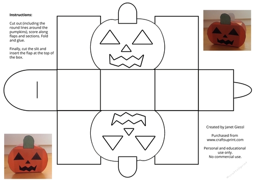 Halloween Pumpkin Gift Box - Black and White