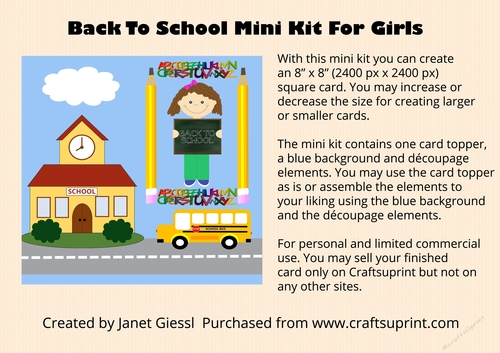 Back To School Mini Kit For Girls