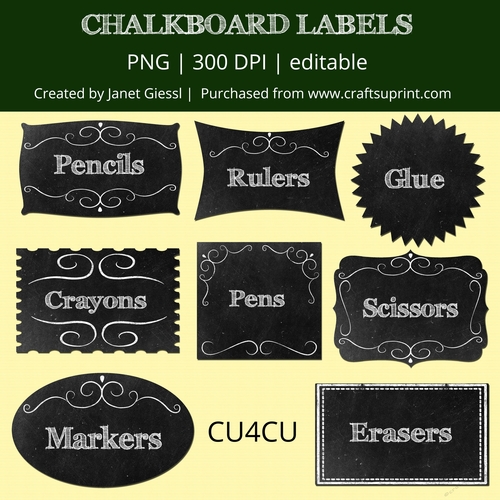 Chalkboard Labels Kit - CU4CU