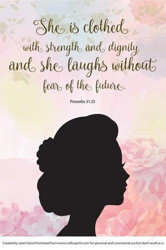 Woman Silhouette With Bible Verse
