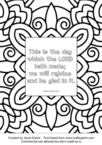 Gratitude Bible Verse Coloring Page/Digi Stamp 2