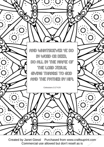 Gratitude Bible Verse Coloring Page/Digi Stamp 3