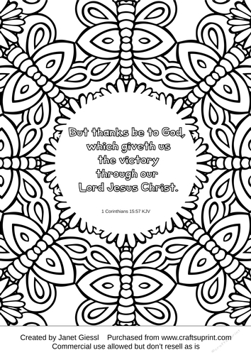 Gratitude Bible Verse Coloring Page/Digi Stamp 5