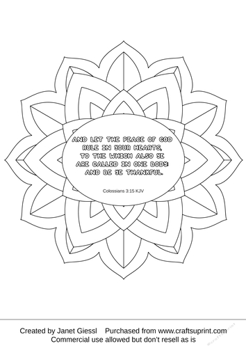 Gratitude Bible Verse Coloring Page/Digi Stamp 8