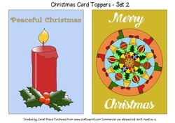 Christmas Card Toppers - Set 2