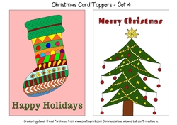 Christmas Card Toppers - Set 4