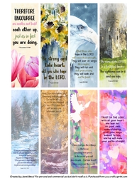 Encouragement Bible Verse Bookmarks
