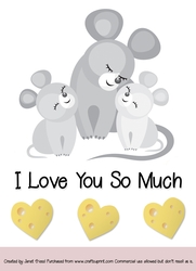 Mother Mouse and Baby Mice Card Topper