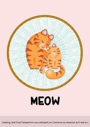 Mother Cat and Kitten Card Topper